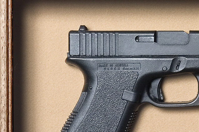 Quadro de Arma Resina KG Glock cal. .380 ACP-Mod. 25 - Clássico