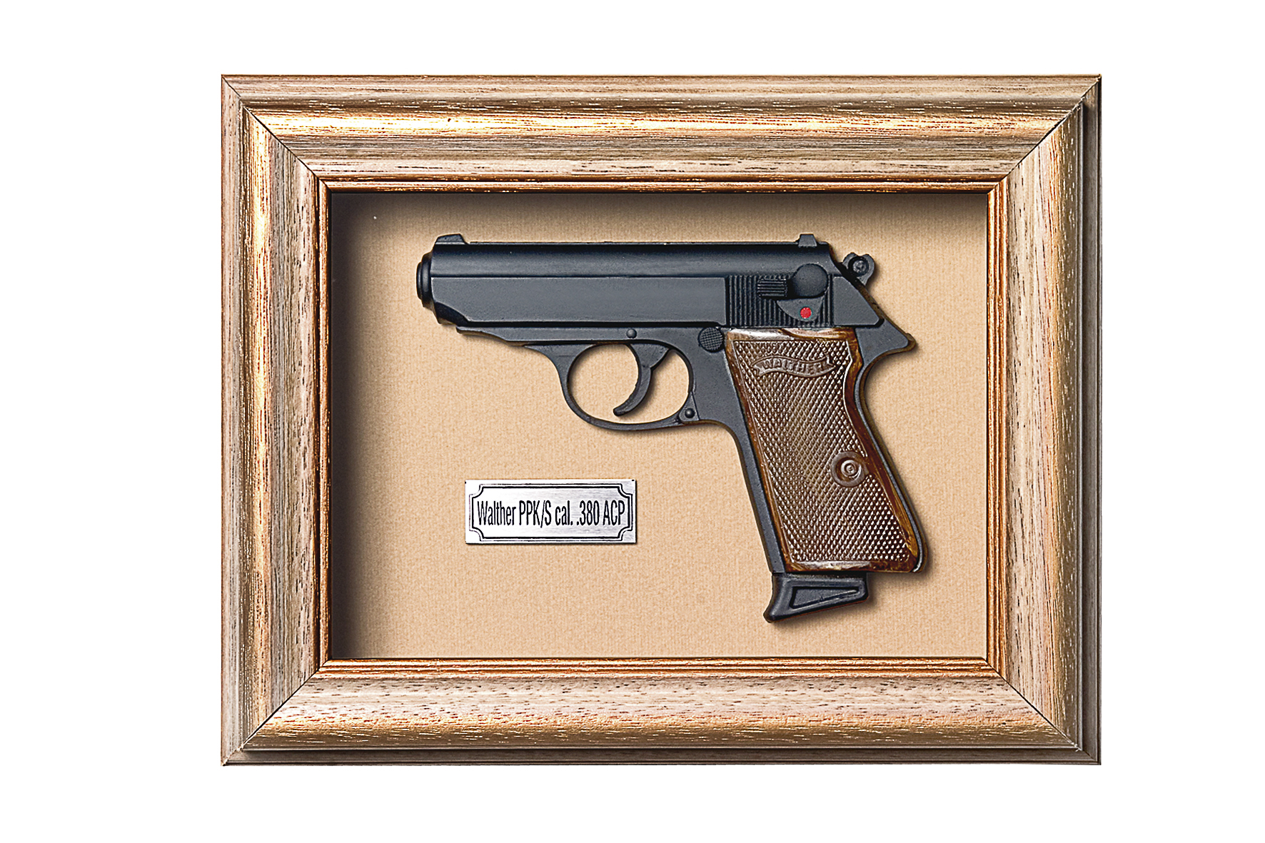 Quadro de Arma Resina KG Walther PPK/S cal. .380 ACP - Clássico