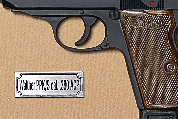 Quadro de Arma Resina KG Walther PPK/S cal. .380 ACP - Clássico